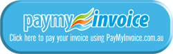Payment by Bill Buddy System.  Logo a blue oval containing text of Pay My Invoice 
